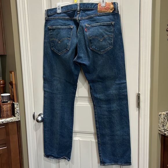 Levi’s 501 Medium Blue Denim Jeans Men’s W 36 L 30 - Picture 3 of 6